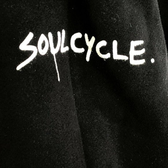 Soul Cycle Gregory Siff Womens Small Black Warrior Graphic Zipper Sweatshirt Top - Picture 6 of 12